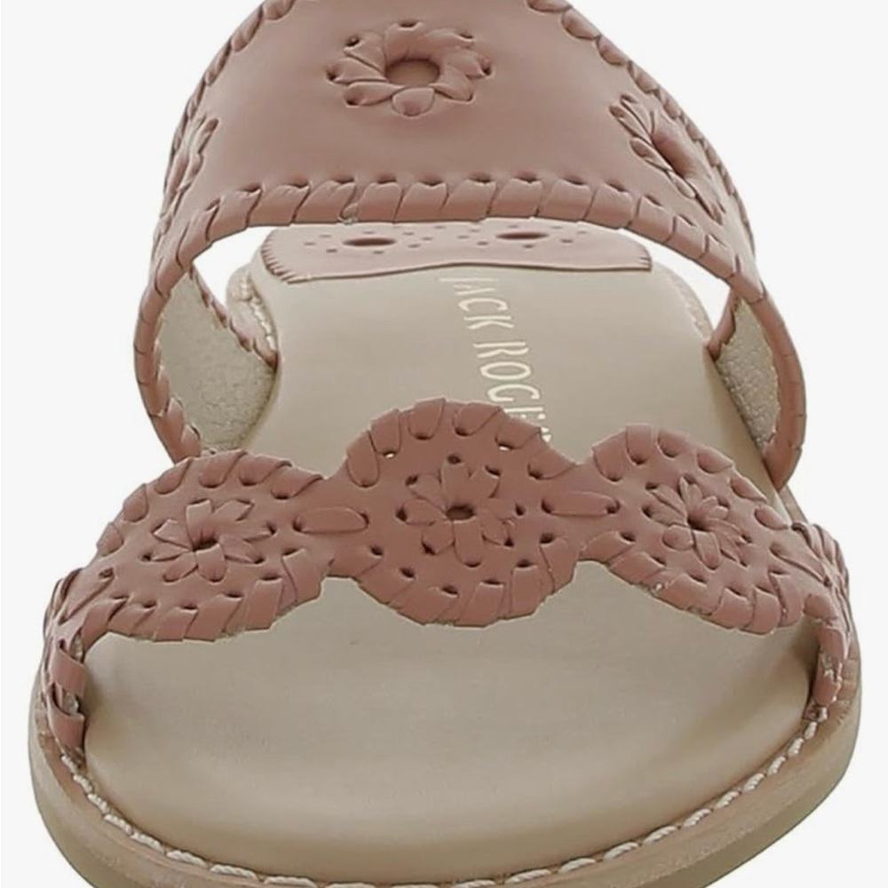 Jack Rogers size 8 Leather Slides (Rose)